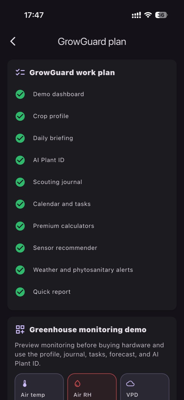 How to use GrowGuard correctly in the first 30 days on a horticulture farm